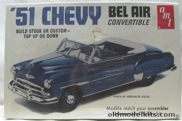 AMT 1/25 1951 Chevrolet Bel Air Convertible - Stock or Dragstrip Screamer, T272 plastic model kit